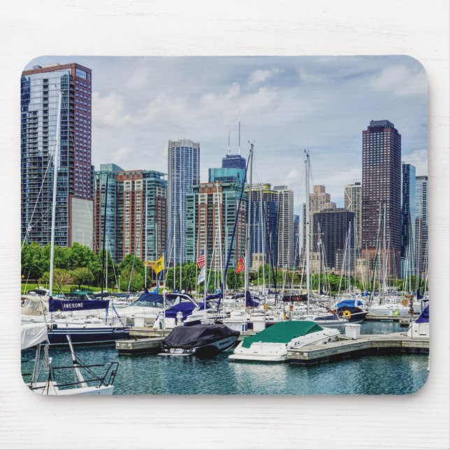 Chicago Harbor Mouse Mat (Front)