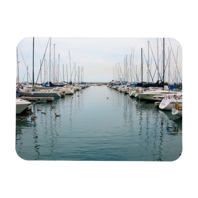 Chicago Harbor - Sailboat - Magnet (Horizontal)