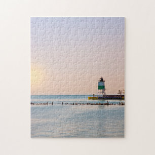 Chicago Harbor Southeast Lighthouse Jigsaw Puzzle