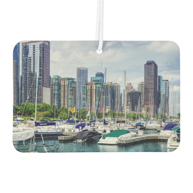 Chicago Harbour Car Air Freshener (Back)