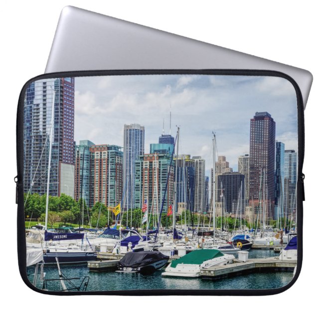Chicago Harbour Laptop Sleeve (Front)