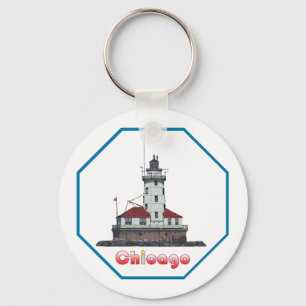 Chicago Harbour Light Key Ring