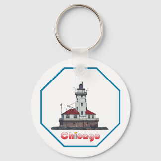 Chicago Harbour Light Key Ring