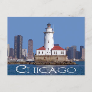 Chicago Harbour Lighthouse, Chicago Illinois USA Postcard