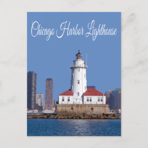 Chicago Harbour Lighthouse, Chicago Illinois USA Postcard