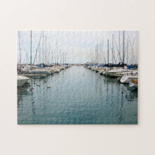 Chicago Harbour - Sailboats at Rest Puzzle