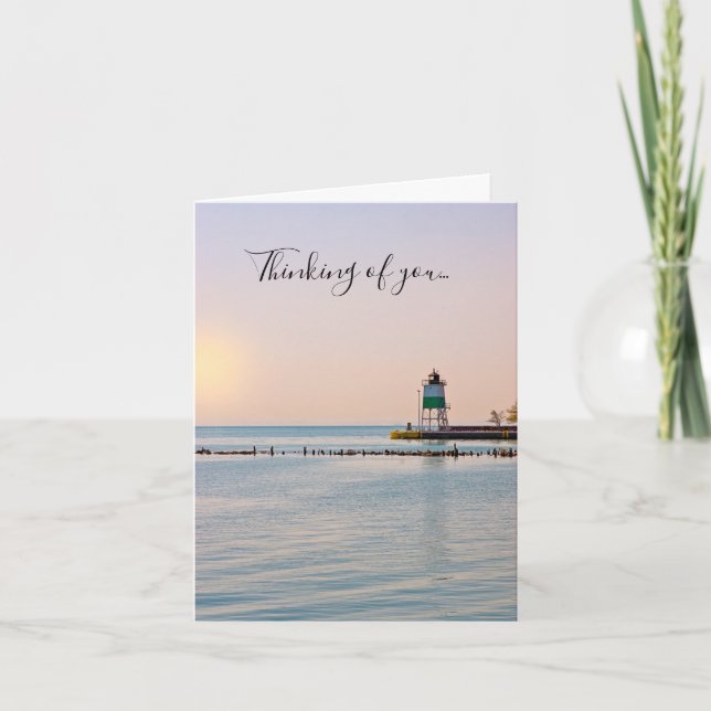 Chicago Harbour Southeast Lighthouse Card (Front)