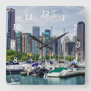 Chicago Harbour Wall Clock