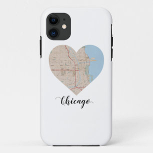 Chicago Heart Map iPhone 11 Case