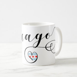 Chicago Heart Mug, Illinois Coffee Mug