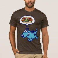 Chicago Hot Dog (blue cartoon dog) T-Shirt