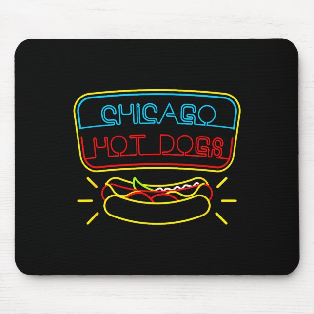 Chicago hot dogs &amp; bbq condiments  mouse mat (Front)