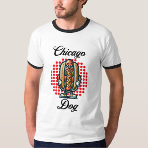 Chicago Hotdog Retro Pop Art T-Shirt