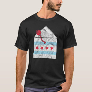 Chicago House Music - Dj Turntable Flag Edm T-Shirt