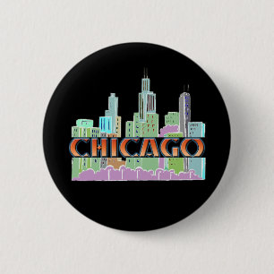 Chicago IL 6 Cm Round Badge