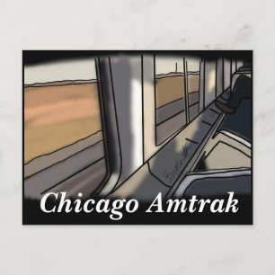 Chicago, IL amtrak Postcard