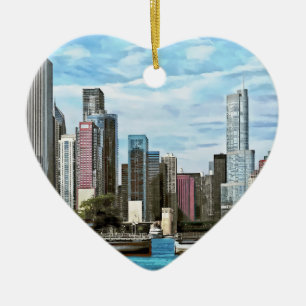 Chicago IL - Chicago Harbour Lock Ceramic Tree Decoration