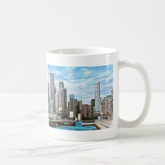 Chicago IL - Chicago Harbour Lock Coffee Mug (Right)