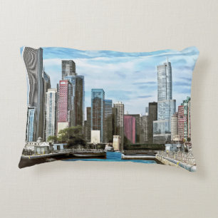 Chicago IL - Chicago Harbour Lock Decorative Cushion