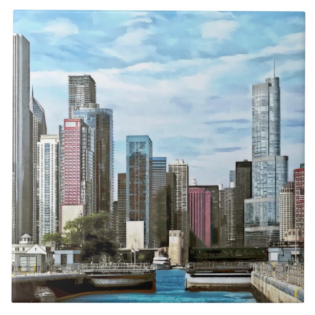 Chicago IL - Chicago Harbour Lock Tile (Front)