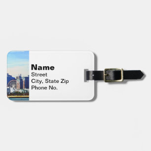 Chicago IL - Chicago Skyline and Navy Pier Luggage Tag