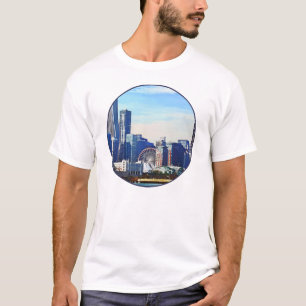 Chicago IL - Chicago Skyline and Navy Pier T-Shirt