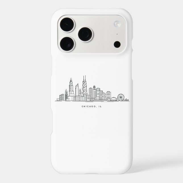 Chicago IL Cityscape Illustration (Back)