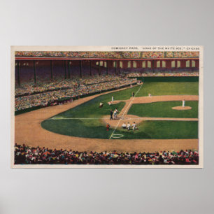 Chicago, IL - Comiskey Park, Home Plate, Basebal Poster