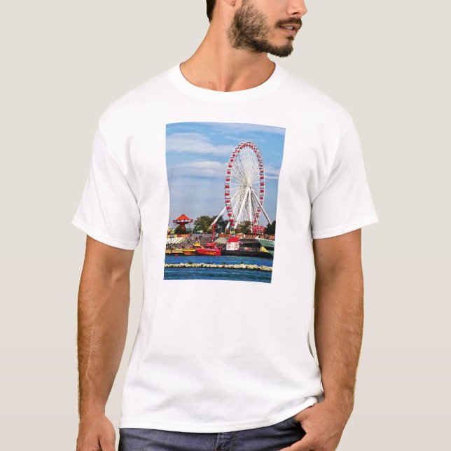 Chicago IL - Ferris Wheel at Navy Pier T-Shirt (Front)
