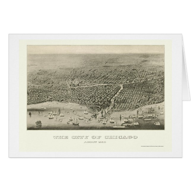 Chicago, IL Panoramic Map - 1860 (Front Horizontal)
