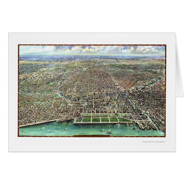 Chicago, IL Panoramic Map - 1916 (Front Horizontal)