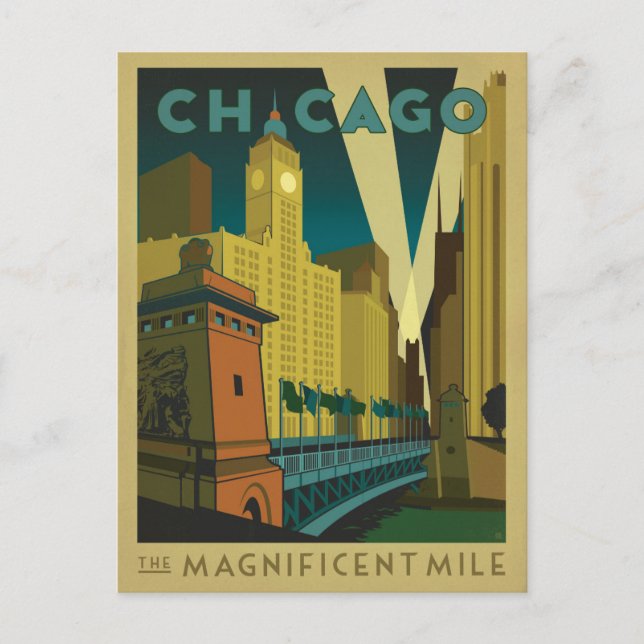 Chicago, IL - The Magnificent Mile Postcard (Front)