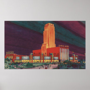 Chicago, IL - View of the General Motors Buildin Poster