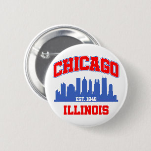 Chicago,Illinois 6 Cm Round Badge