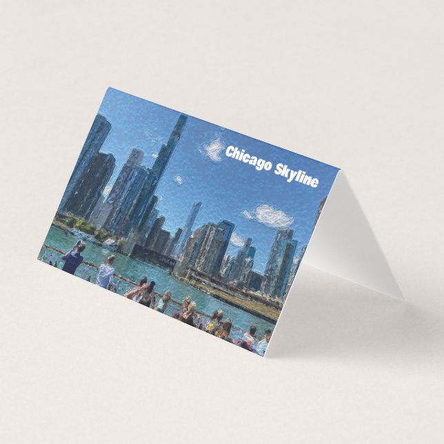 Chicago, Illinois Abstract Skyline  (Front)