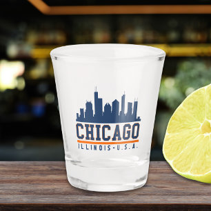 Chicago, Illinois Architectural Skyline Shot Glass