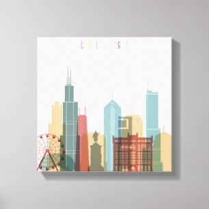 Chicago,Illinois   City Skyline Canvas Print