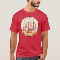 Chicago Illinois City Skyline Emblem