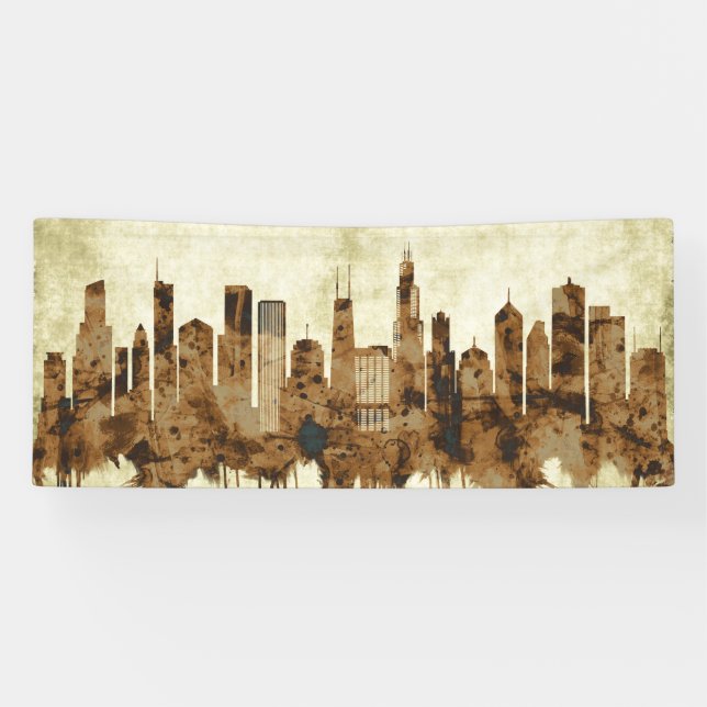 Chicago Illinois Cityscape Banner (Horizontal)