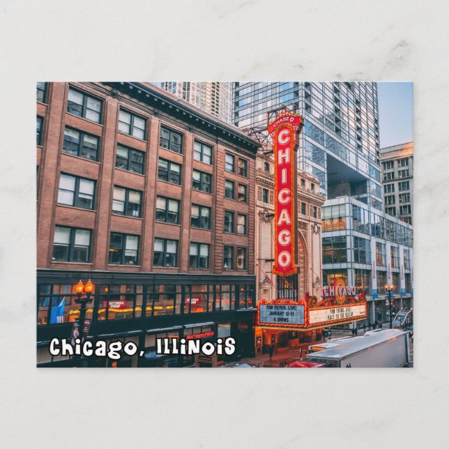 Chicago Illinois Downtown Postcard (Front)