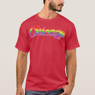 Chicago Illinois Gay Pride Parade Rainbow Flag 202 T-Shirt