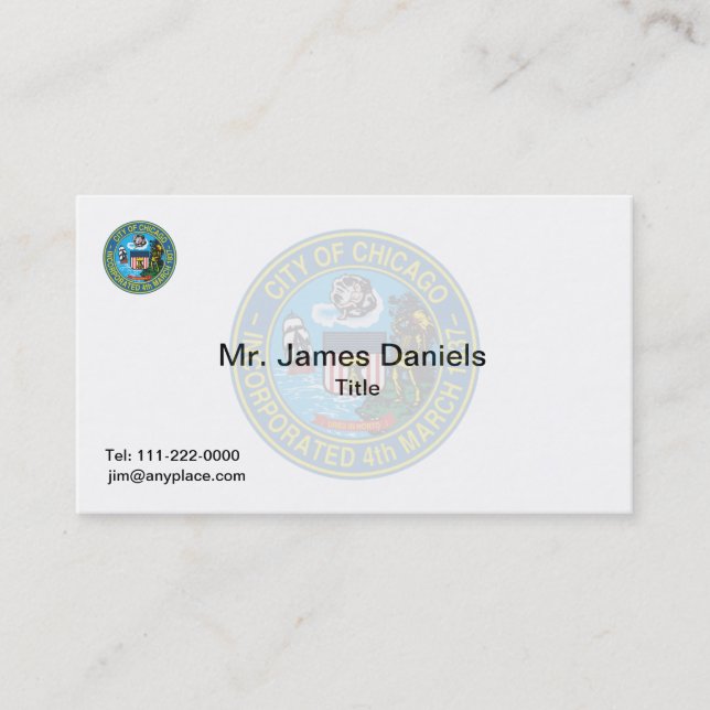 Chicago Illinois Great Seal Business Card (Front)