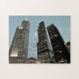 Chicago Illinois Hancock Tower Urban Architecture Jigsaw Puzzle