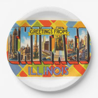 Chicago Illinois IL Old Vintage Travel Souvenir