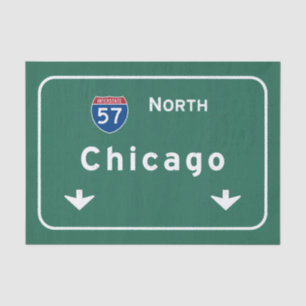 Chicago Illinois Interstate Highway Freeway Road : Tissue Paper