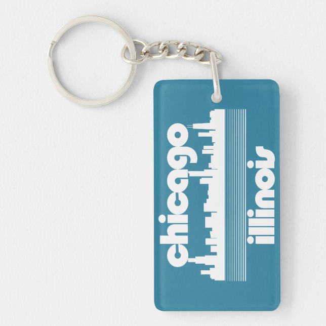 Chicago,Illinois Key Ring (Front)