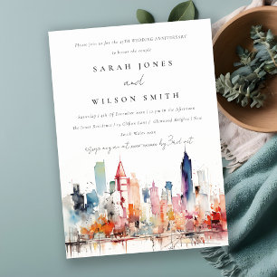 Chicago Illinois Landscape Wedding Anniversary Invitation