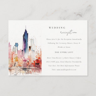 Chicago Illinois Landscape Wedding Reception Enclosure Card