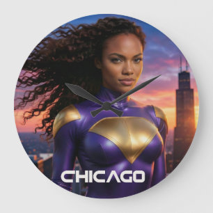 CHICAGO - ILLINOIS LARGE CLOCK