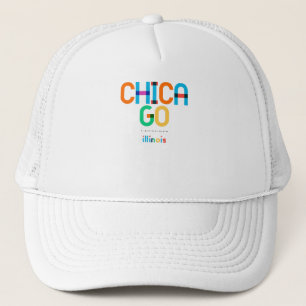 Chicago Illinois Mid Century, Pop Art, Trucker Hat